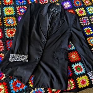Black Three Button Blazer